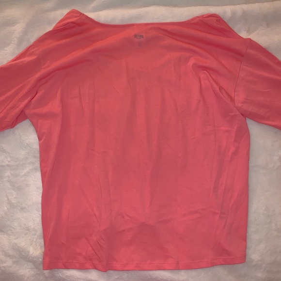 ❗️SOLD❗️ VICTORIA Sport Pink Long Sleeve Work Out Top - Picture 2 of 4